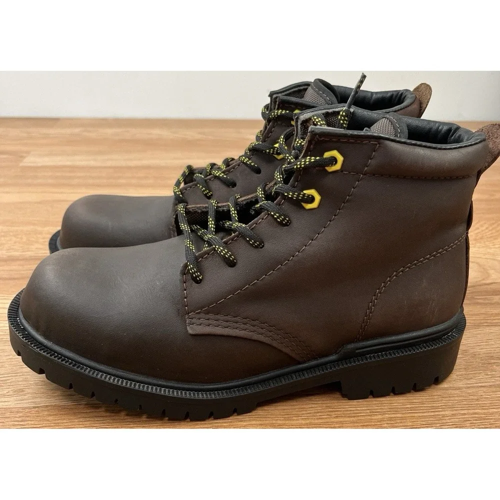 SOLID Equipment Leather Mens Dense Work Boots Size 9 Oil Resistant Anti-Slip NEW